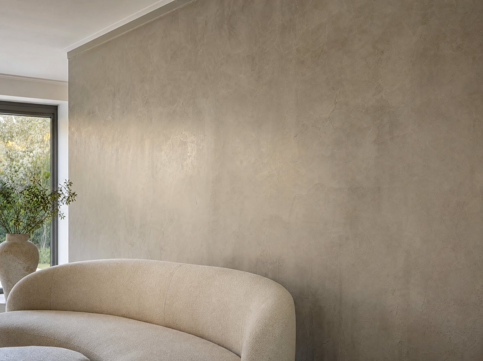 Dekorativni stucco na zaobljenom zidu – izvedba 2LD